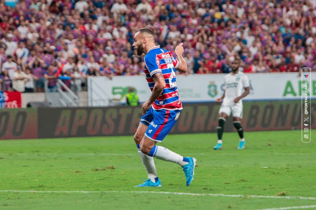 Fortaleza venceu o Goiás por 1 a 0. | Foto: Matheus Lotif/Fortaleza EC