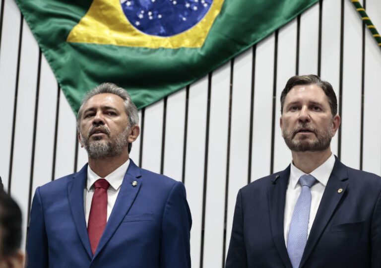 Presidente da Alece, Romeu Aldigueri, em solenidade de abertura dos trabalhos legislativos de 2026 com presença do governador