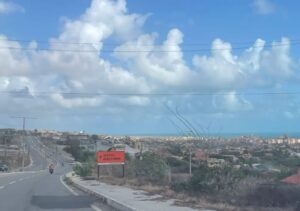Céu carregado com nuvens de chuva no Ceará
