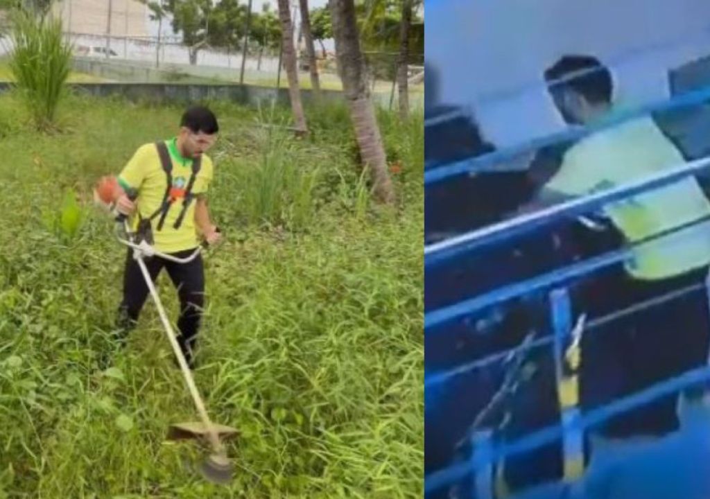 Equipe de limpeza urbana recolhendo lixo em Fortaleza após ação que gerou custos