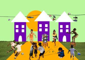 Estudantes visitando exposição de arte no Museu de Arte Contemporânea do Ceará