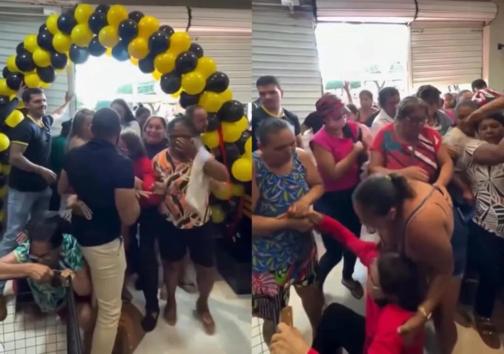 Multidão em inauguração de loja popular no Ceará
