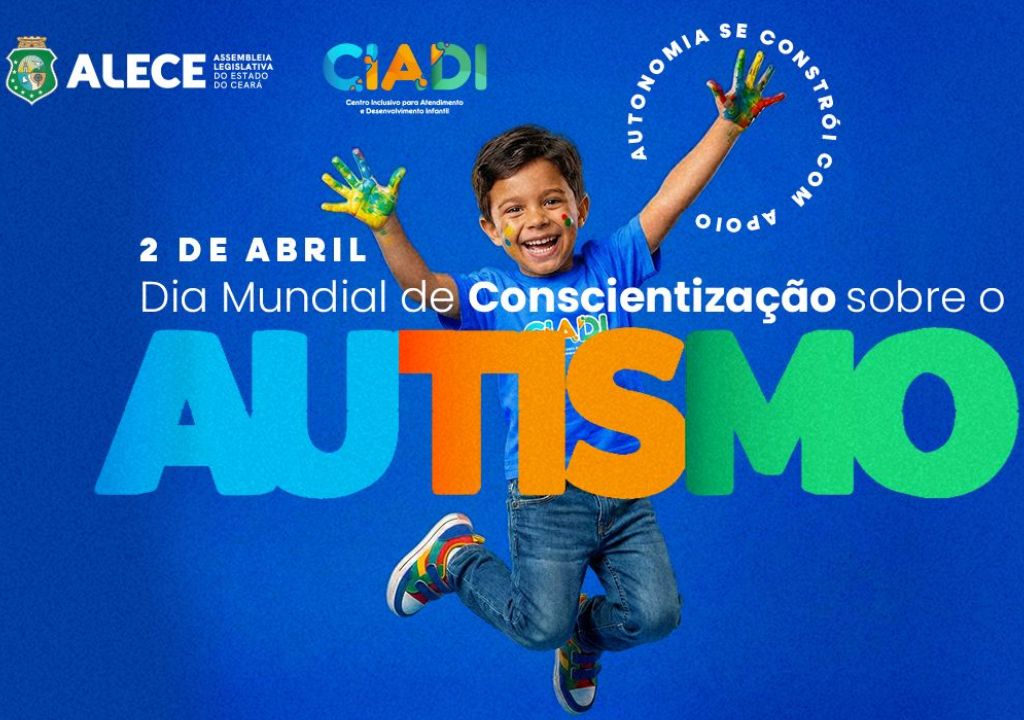 Ação de conscientização sobre autismo promovida pela Alece durante o Abril Azul