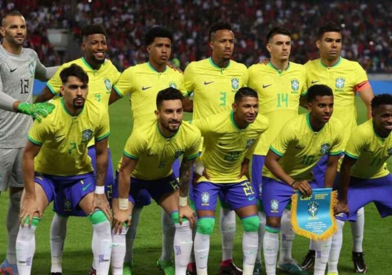 Rony durante partida da Seleção Brasileira contra o Marrocos em amistoso disputado em 2023.
