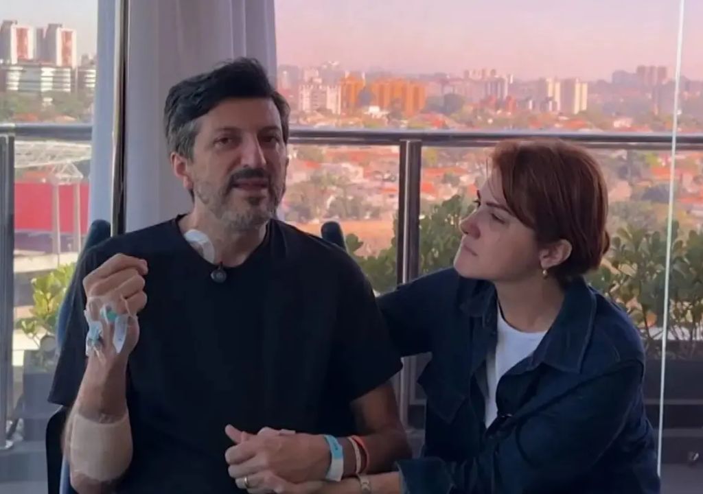 Lito Sousa e Mila Seidl durante tratamento contra doença rara